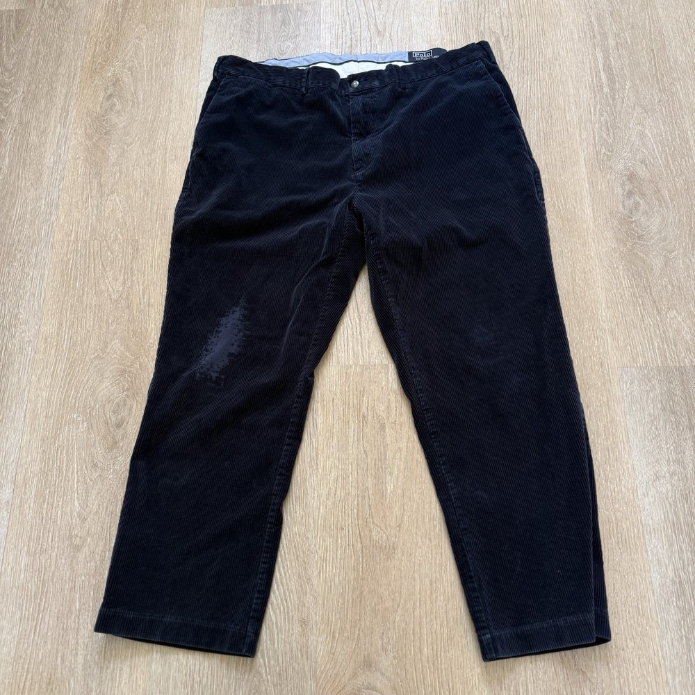 VTG Polo Ralph Lauren Men 42x32 Classic Fit Corduroy Pants Blue Casual